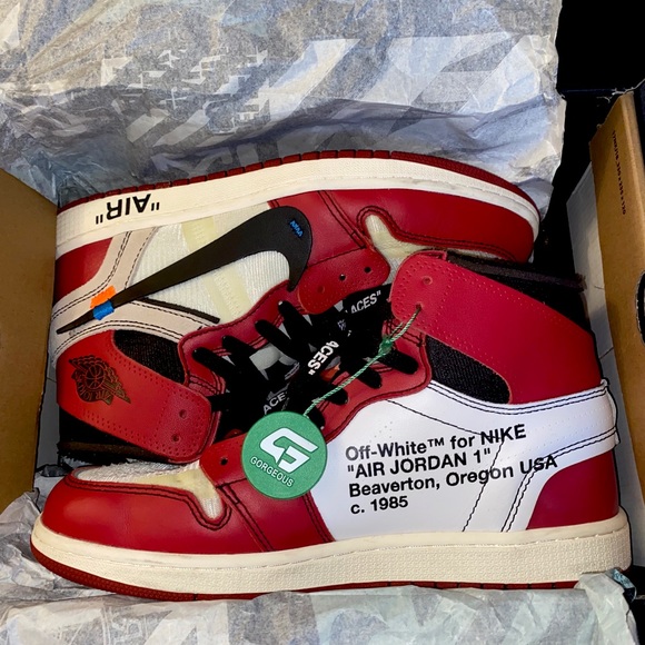 Off White-Nike Air Jordan 1’s - Picture 2 of 3